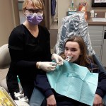 child getting a fluoride treatment in Quakertown, PA
