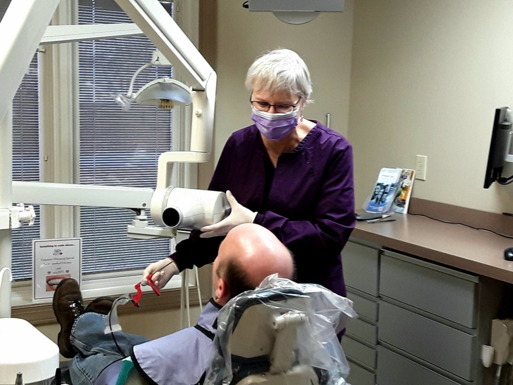 patient in dental chair