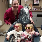 two girls in the dental chair at Kiesel Dental